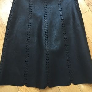 Club Monaco Leather Skirt